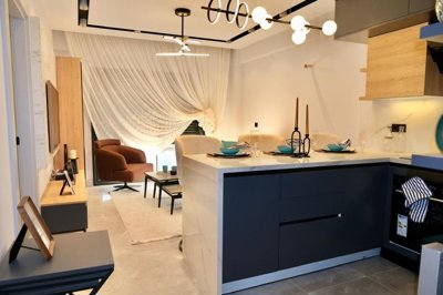 Stylish Apartments In Kusadasi For Sale With On-Site Facilities - Kitchen to the lounge