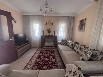 Charming Detached Villa For Sale In Metinler, Dalyan - Lounge with fireplace