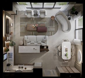 Ultra-Luxurious Fethiye Properties For Sale In Calis, Fethiye - Layout of the living area floor