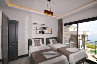 Newly-Built Property Investment In Kalkan - Beautiful bedroom with balcony