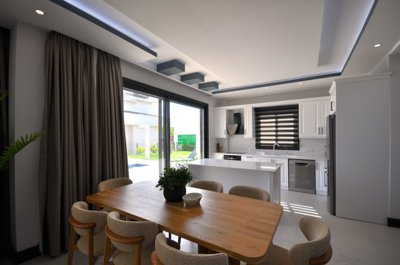 Newly-Built Property Investment In Kalkan - Dining area to the kitchen