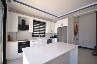 Newly-Built Property Investment In Kalkan - Stylish kitchen with island
