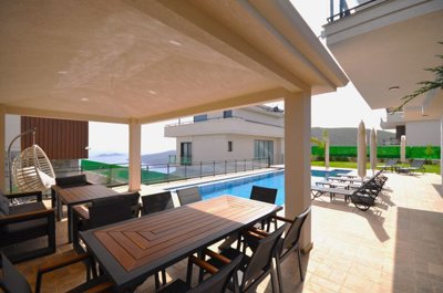 Newly-Built Property Investment In Kalkan - Covered exterior seating area