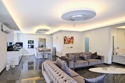 Striking Detached Villa For Sale In Dalyan - Lounge to the kitchen