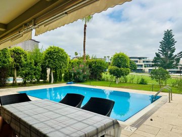 Sensational Investment Property For Sale In Alanya - Poolside terrace from the living space