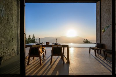 Prestigious Bungalow In Seydikemer, Fethiye For Sale - Looking out to the pool