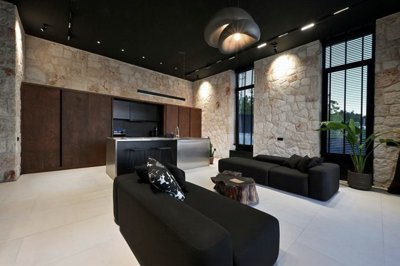 Prestigious Bungalow In Seydikemer, Fethiye For Sale - Lounge and modern kitchen