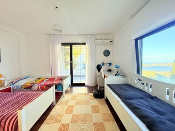 Beautiful Yalikavak Property For Sale - Third bedroom with a sea view balcony