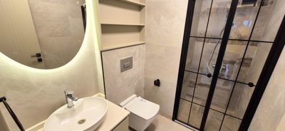 Newly Built Apartments In Kusadasi With A Shared Pool For Sale - Modern ensuite bathroom