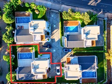 Newly Built Detached Villa For Sale In Bodrum - Arial view over the entire boutique complex