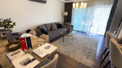 Luxury Two-Storey Villas In Kusadasi For Sale - Lounge with exterior access