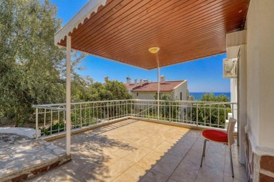Sea View Alanya Villa For Sale - Sea view kitchen balcony/terrace