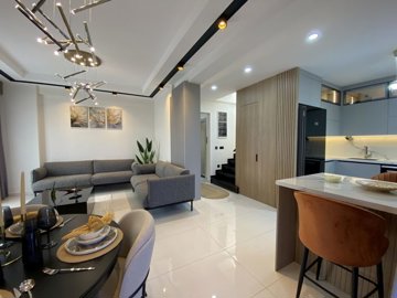 Stylish Kusadasi Villas For Sale - Spacious, modern living room