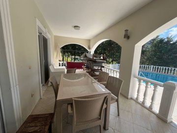 A Beautiful Stone Bungalow In Dalaman For Sale With A Private Pool - Poolside covered terrace