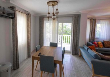 Detached Lake View Dalaman Property For Sale - Dining area with terrace access