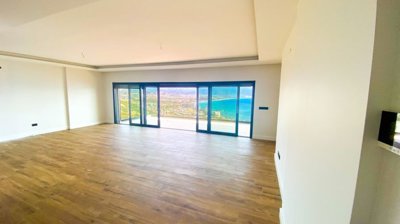 Divine Sea View Penthouse In Kusadasi For Sale - From the hallway to the wide balcony