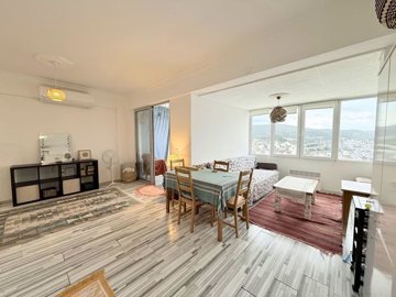 Sea & City View Property For Sale In Bodrum - Spacious living area