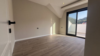 Impressive Marmaris Smart Home Property For Sale - Second bedroom with balcony