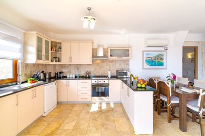 Stone Built Kalkan Villa For Sale – Large equipped modern kitchen