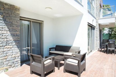 Sea View Bodrum Property For Sale - Poolside terrace