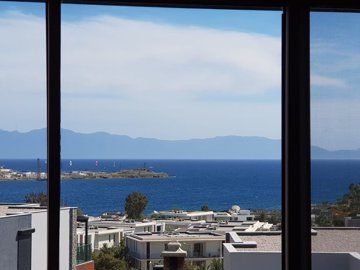 Sea View Bodrum Property For Sale - Panoramic sea views from the lounge