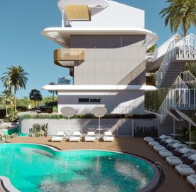 Desirable Kalkan Apartment For Sale - Communal pool and sun terraces