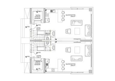 Sensational Villas For Sale In Antalya - Ground floor layout