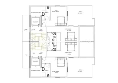 Sensational Villas For Sale In Antalya - Top floor layout