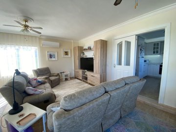 Impressive Semi-Detached Villa For Sale In Didim – Furnished lounge