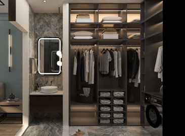 Versatile Apartments For Sale In Kadriye, Belek - Closet dressing area in one-bed