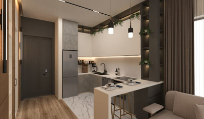 Versatile Apartments For Sale In Kadriye, Belek - Lounge to the kitchen