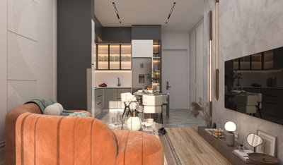 Versatile Apartments For Sale In Kadriye, Belek - Lounge into the kitchen