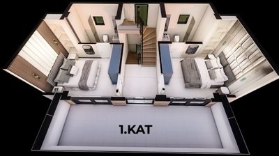 Appealing Fethiye Villa For Sale - First floor layout plan