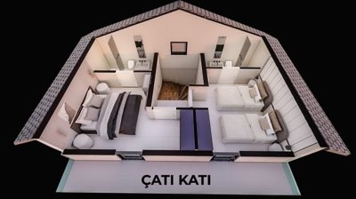 Appealing Fethiye Villa For Sale - Second floor layout plan