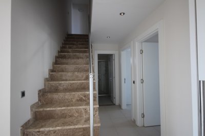 Sea View Duplex Apartment in Side - Hallway with marble stairs