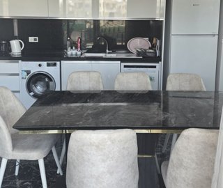 Modern Villa For Sale in Belek, Antalya With A Private Pool - Kitchen and dining area