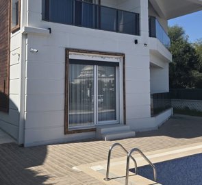 Modern Villa For Sale in Belek, Antalya With A Private Pool - Access to the pool from the lounge