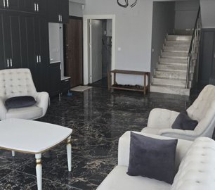 Modern Villa For Sale in Belek, Antalya With A Private Pool - Lounge to the staircase