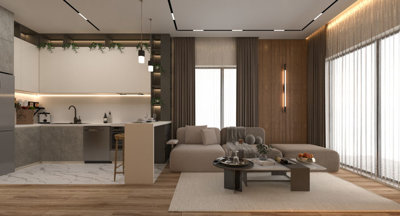 Newly Built Apartments For Sale In Kadriye, Belek - Generously sized living space