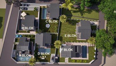 Lavish Newly Built Fethiye Villa For Sale - Arial view over the entire estate