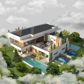 Luxury Belek Villa With A Private Pool For Sale in Antalya - Villas with huge upper floor terraces