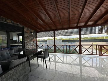 Brand New Villa For Sale In Belek, Antalya - Large covered terrace