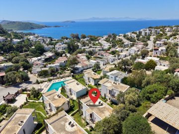 Furnished Sea-View Apartment For Sale In Bodrum – Position of the apartment on the complex
