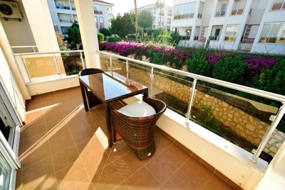 Key-Ready Property For Sale In Side, Antalya - Large balcony from the lounge