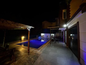 Sizeable Villa For Sale in Belek With Private Facilities - Exterior at night