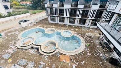 Newly Built Apartments For Sale In Belek - Social exterior and pool