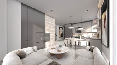 Riverside Apartments For Sale In Belek - From the lounge to the kitchen