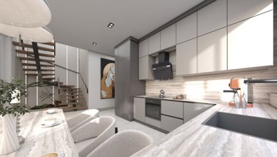 Riverside Apartments For Sale In Belek - From the kitchen to the lounge