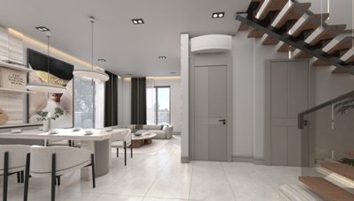 Riverside Apartments For Sale In Belek - Kitchen and staircase