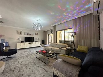 Lavish Villa With A Private Pool For Sale in Belek Near Golf Courses - Lounge with pool & terrace access